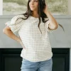 Anniewear Aimee Top-Ivory/Taupe White Clearance