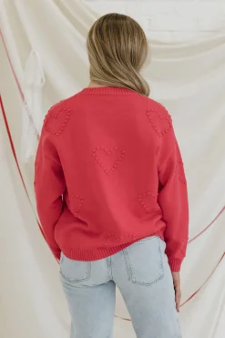 Dongguan Huoyoung Apparel Co All My Heart Sweater-Bright Pink New