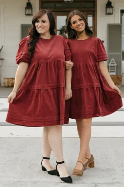 Dongguan Huoyoung Apparel Co Ames Dress-Burgundy Red Online