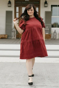 Dongguan Huoyoung Apparel Co Ames Dress-Burgundy Red Online