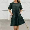 Dongguan Huoyoung Apparel Co Ames Dress-Forest Green Clearance