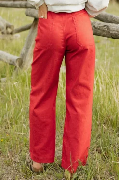 GIGIO Anthem Pants- Red Fashion