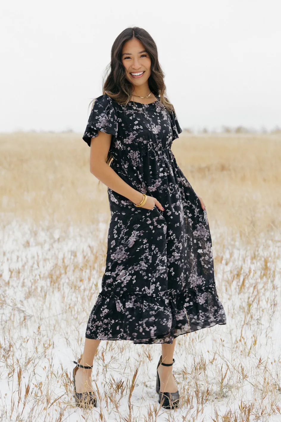 Dongguan Huoyoung Apparel Co Aria Dress- Floral Black Best