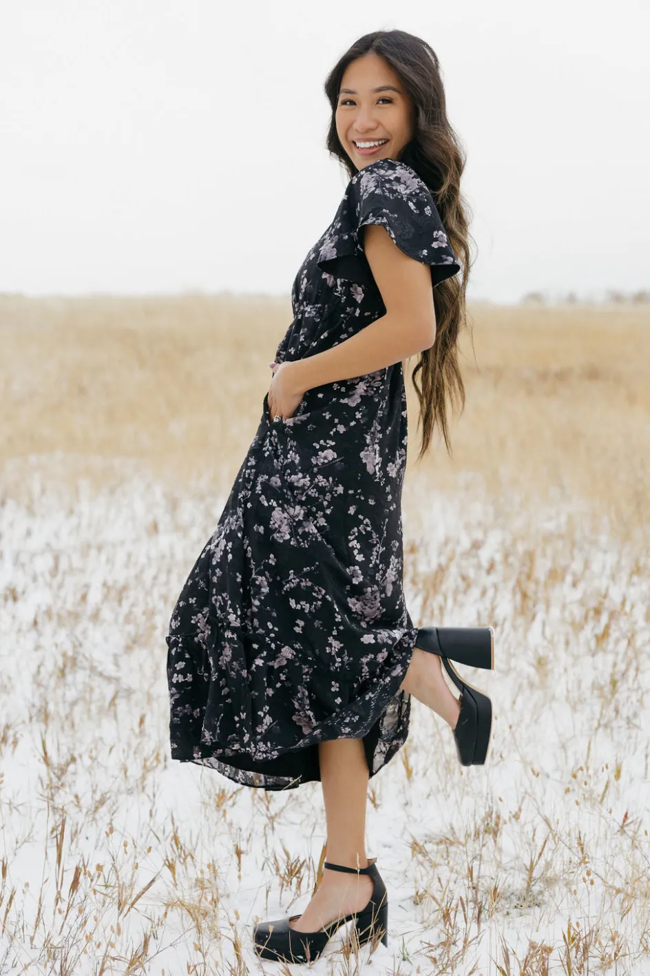 Dongguan Huoyoung Apparel Co Aria Dress- Floral Black Best