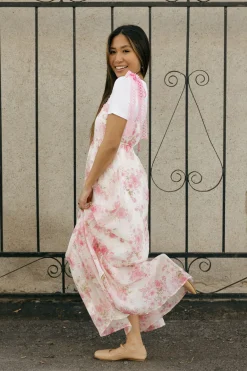 Mine and E&M Ashlee Dress- Floral Pink Outlet