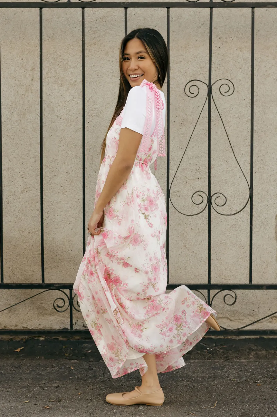 Mine and E&M Ashlee Dress- Floral Pink Outlet