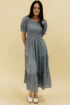 Elloh Baylor Dress- Blue Outlet