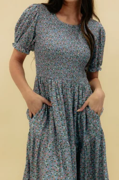 Elloh Baylor Dress- Blue Outlet