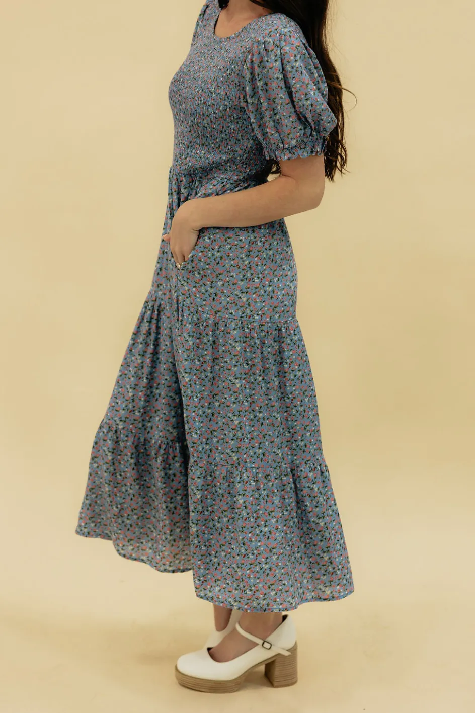 Elloh Baylor Dress- Blue Outlet
