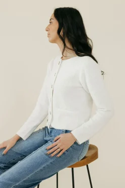 Blu Pepper Beckham Cardigan-Ivory White Online