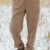 Tea N Rose Believer Joggers-Cocoa Brown Online