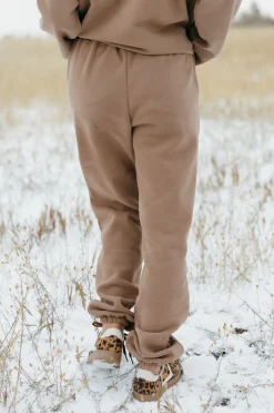 Tea N Rose Believer Joggers-Cocoa Brown Online