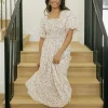 Dongguan Huoyoung Apparel Co Belle Dress-Apricot Floral Neutral Clearance