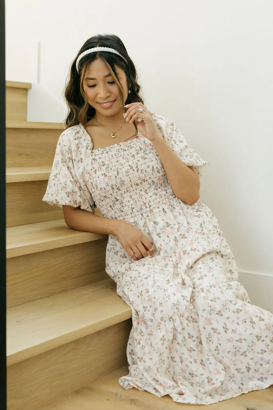 Dongguan Huoyoung Apparel Co Belle Dress-Apricot Floral Neutral Clearance