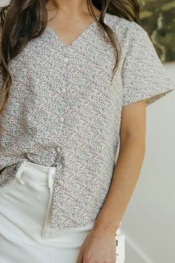 Dongguan Huoyoung Apparel Co Beverly Top-Natural Floral Neutral Best