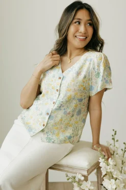 Dongguan Huoyoung Apparel Co Beverly Top-Pale Floral Yellow Best