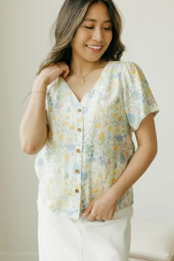 Dongguan Huoyoung Apparel Co Beverly Top-Pale Floral Yellow Best