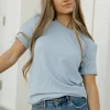 Dongguan Huoyoung Apparel Co Boone Top-Baby Blue Fashion