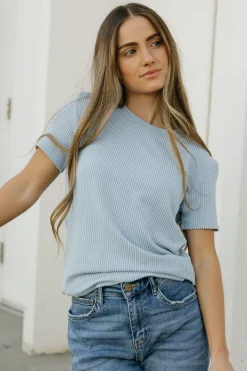 Dongguan Huoyoung Apparel Co Boone Top-Baby Blue Fashion