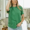 Tres Bien Boone Top- Green Outlet