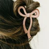 Ali Express Bow Claw Clip- Rose Hot