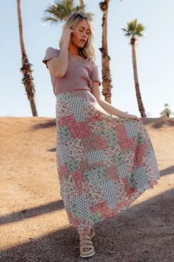 Aemi & Co. Bradyn Skirt-Mint/Pink Clearance