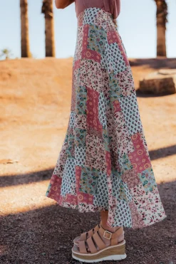 Aemi & Co. Bradyn Skirt-Mint/Pink Clearance