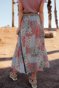 Aemi & Co. Bradyn Skirt-Mint/Pink Clearance