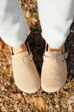 Olem Shoe Bria Corduroy Clog-Taupe New