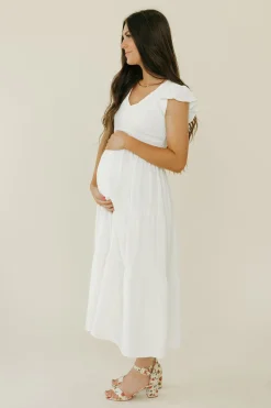 Blu Pepper Briana Dress-Ivory White Online
