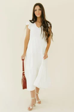 Blu Pepper Briana Dress-Ivory White Online