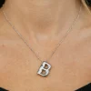 Ali Express Bubble Initial Necklace-Silver New