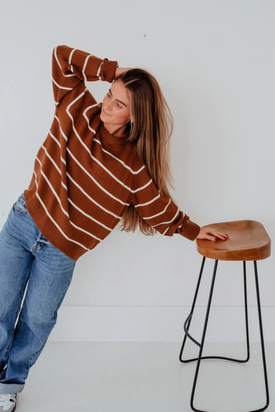 Dongguan Huoyoung Apparel Co Caitie Sweater-/Ivory Brown Sale