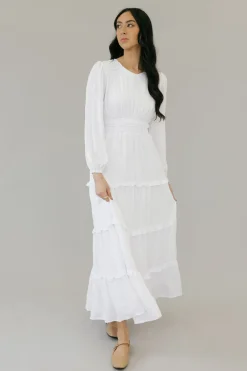 Tea N Rose Calabran Dress- White Hot