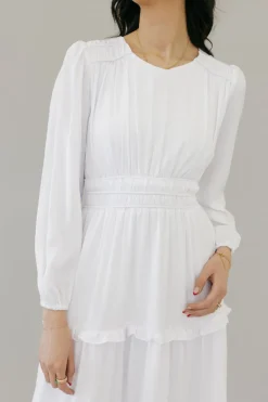 Tea N Rose Calabran Dress- White Hot