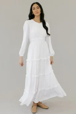 Tea N Rose Calabran Dress- White Hot
