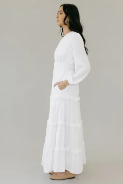 Tea N Rose Calabran Dress- White Hot