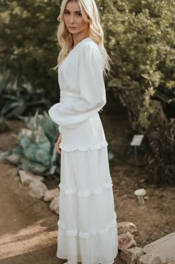 Tea N Rose Calabran Dress- White Hot