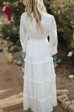 Tea N Rose Calabran Dress- White Hot