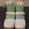 Ali Express Candice Socks-Green/Cream New