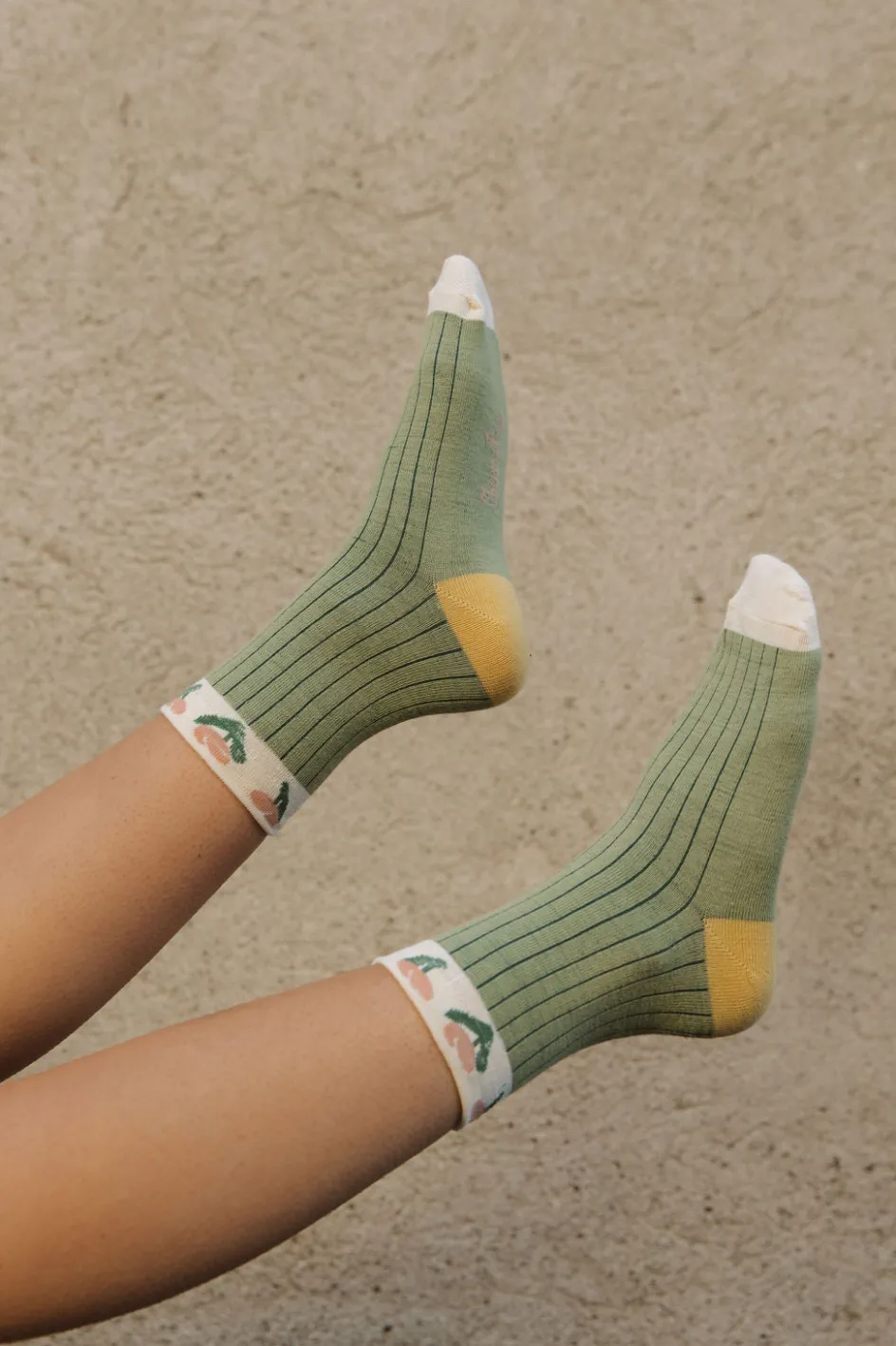 Ali Express Candice Socks-Green/Cream New