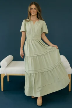 Dongguan Huoyoung Apparel Co Caribbean Dress-Sage Green Discount