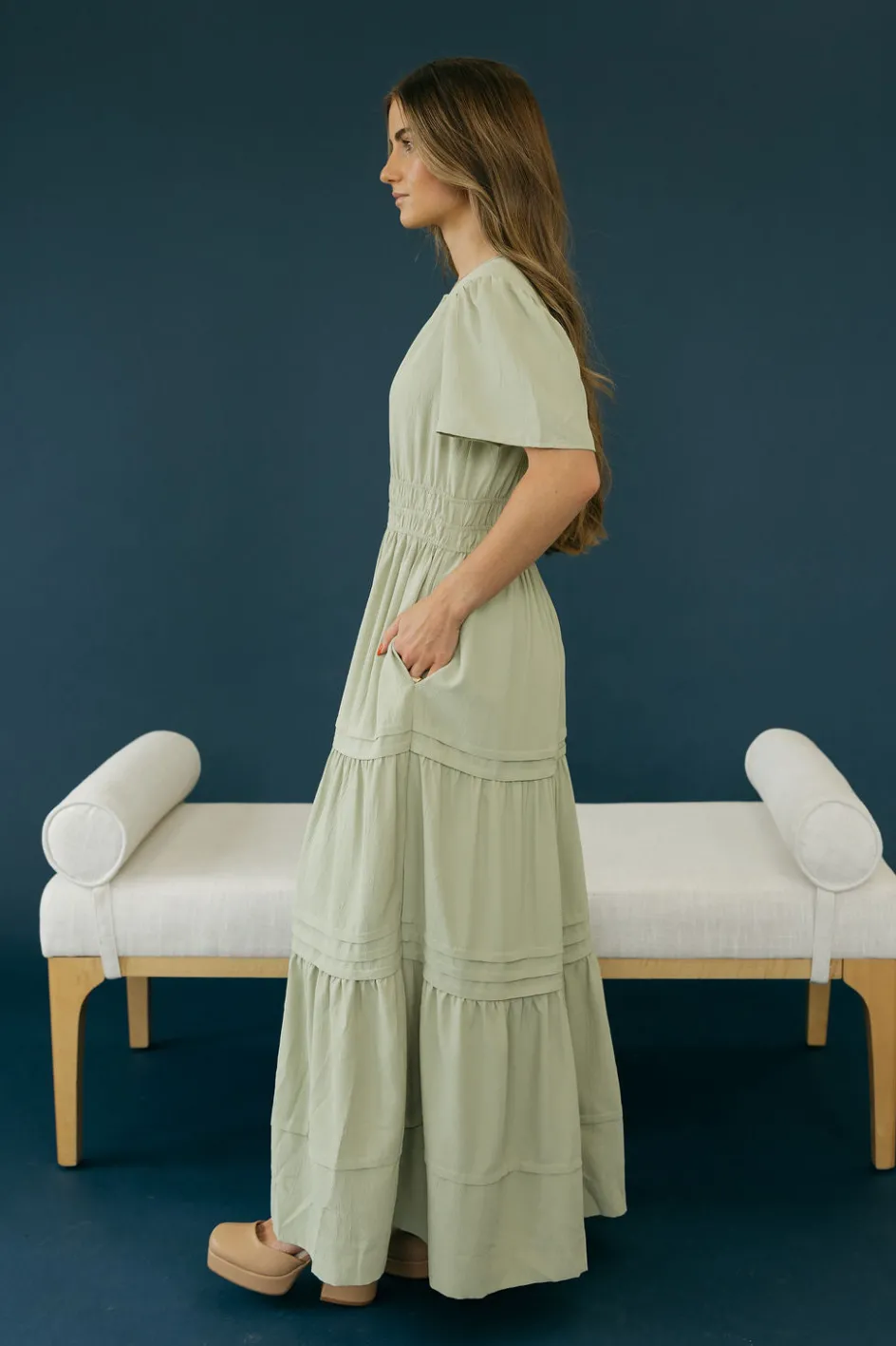 Dongguan Huoyoung Apparel Co Caribbean Dress-Sage Green Discount