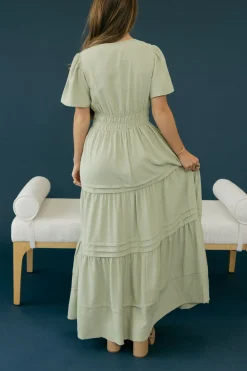 Dongguan Huoyoung Apparel Co Caribbean Dress-Sage Green Discount
