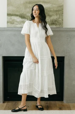 Dongguan Huoyoung Apparel Co Caribbean Dress- Eyelet White Hot