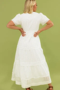 Dongguan Huoyoung Apparel Co Caribbean Dress- Eyelet White Hot