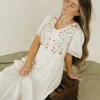 Tea N Rose Carina Dress-Ivory Neutral New