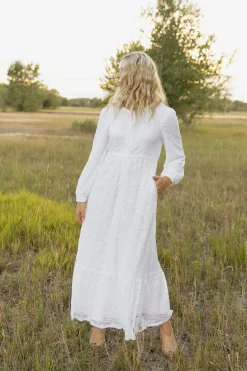 Tea N Rose Caroline Dress- White Online