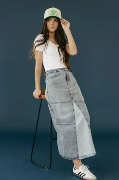 Cloud Ten Cayden Skirt-Medium Blue Discount