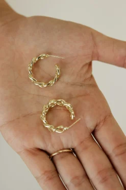 Ali Express Chain Link Hoop Earrings Gold/Silver Online